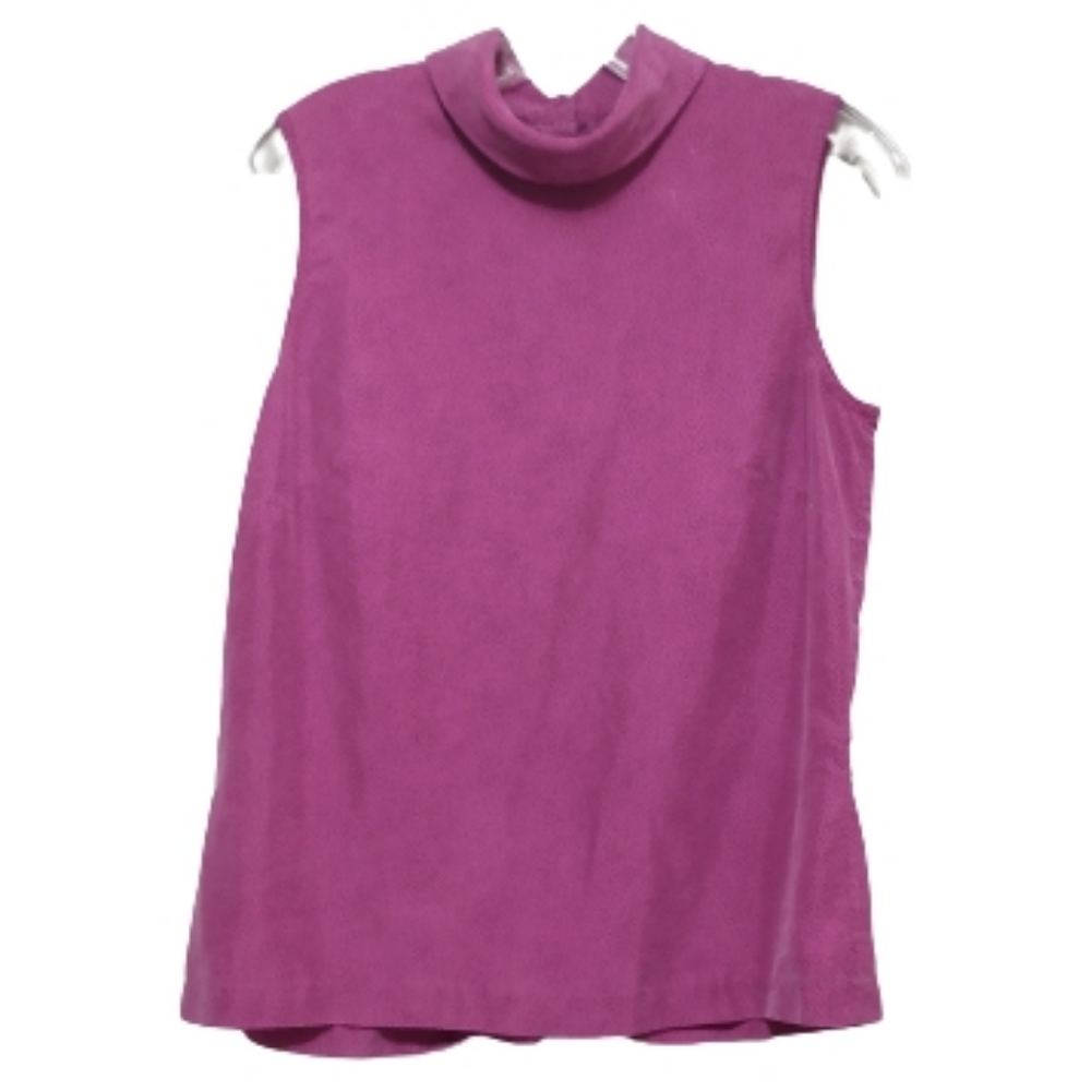 CATHY HARDWICK Mauve Sleeveless Silk Blouse